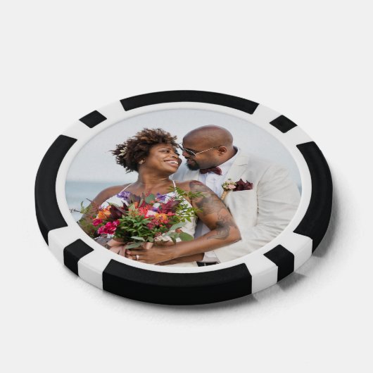 Gepersonaliseerde huwelijksfoto Goed voor één Drin Poker Chips (Enkel)
