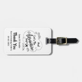 Gepersonaliseerde huwelijksgunsten bagagelabel (Voorkant horizontaal)