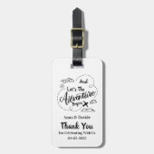 Gepersonaliseerde huwelijksgunsten bagagelabel (Voorkant verticaal)