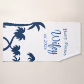 Gepersonaliseerde huwelijksreis Hubby/Wifey Badhan Badhanddoek (Badhanddoek)