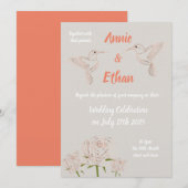 Gepersonaliseerde huwelijksuitnodiging kaart (Voorkant / Achterkant)