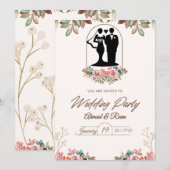 Gepersonaliseerde huwelijksuitnodigingen met uw fo kaart (Voorkant / Achterkant)