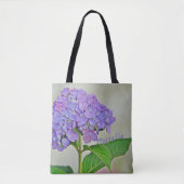 Gepersonaliseerde Hydrangea Blossom Tote Bag (Voorkant)