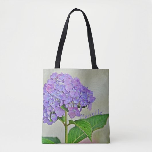 Gepersonaliseerde Hydrangea Blossom Tote Bag (Voorkant)