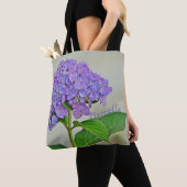 Gepersonaliseerde Hydrangea Blossom Tote Bag (Dichtbij)