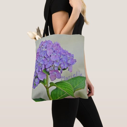 Gepersonaliseerde Hydrangea Blossom Tote Bag (Dichtbij)