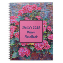Gepersonaliseerde hydrangea verf Vision notitieboe