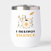 Gepersonaliseerde I Destroy Silence Funny Drummer (Voorkant)