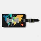 Gepersonaliseerde I Initiaal Silver Monogram Jouw  Bagagelabel (Voorkant horizontaal)