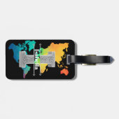 Gepersonaliseerde I Initiaal Silver Monogram Jouw  Bagagelabel (Achterkant horizontaal)