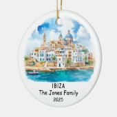 Gepersonaliseerde Ibiza Ornament, Spanje Keramisch Ornament (Links)