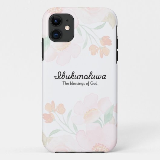 Gepersonaliseerde Ibukunoluwa iPhone case (Achterkant)