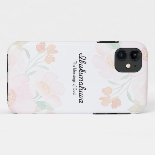 Gepersonaliseerde Ibukunoluwa iPhone case (Achterkant (horizontaal))