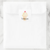 Gepersonaliseerde Ice Cream Cone Sticker (Tas)