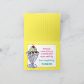 Gepersonaliseerde Ice Cream Foto Verjaardag Kaart (Binnen)