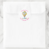 Gepersonaliseerde Ice Cream Shop salon Business Ronde Sticker (Tas)