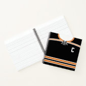 Gepersonaliseerde Ice Hockey Jersey Sjabloon Notit Notitieboek (Binnen)