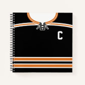 Gepersonaliseerde Ice Hockey Jersey Sjabloon Notit Notitieboek (Voorkant)