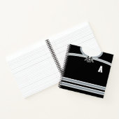 Gepersonaliseerde Ice Hockey Jersey Sjabloon Notit Notitieboek (Binnen)