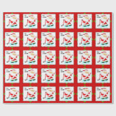 Gepersonaliseerde Ice Hockey Kerstcadeau Cadeaupapier (Vlak)