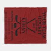 Gepersonaliseerde Ice Hockey Senior Deken (Voorkant (Horizontaal))