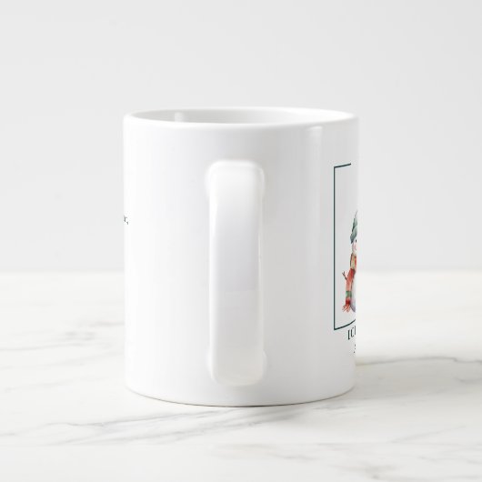 Gepersonaliseerde "Ice-Soluly Geweldige!" Snowman- Grote Koffiekop (Achterkant)