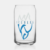 Gepersonaliseerde Iceberg Art Blue Blikvorm Glas (Voorkant)