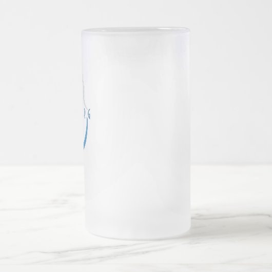 Gepersonaliseerde Iceberg Art Blue Matglas Bierpul (Center)