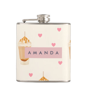 Gepersonaliseerde Iced Cappuccino Frappe Patroon Heupfles