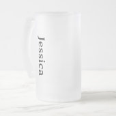 Gepersonaliseerde Iced Coffee Cup, aangepaste bier Matglas Bierpul (Voorkant links)