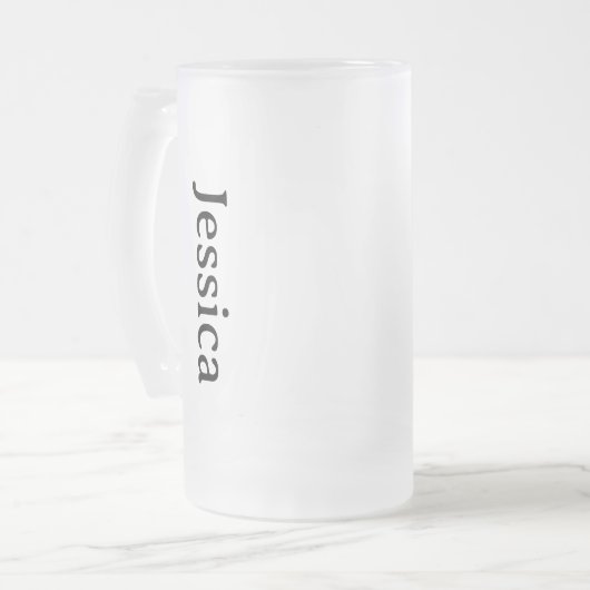 Gepersonaliseerde Iced Coffee Cup, aangepaste bier Matglas Bierpul (Voorkant links)