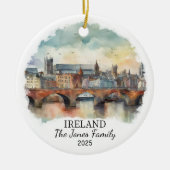 Gepersonaliseerde Ierland Ornament, Ierland Gift Keramisch Ornament (Voorkant)