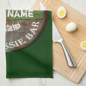 Gepersonaliseerde Ierse Aussie pub teken Theedoek (Quarter Fold)