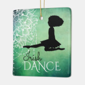 Gepersonaliseerde Ierse dansdag Groene Mandala Ker Keramisch Ornament (Links)