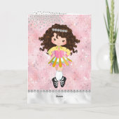 Gepersonaliseerde Ierse danseres Brunette Girl Bir Kaart (Achterkant)