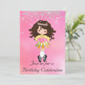 Gepersonaliseerde Ierse danseres Brunette Girl Bir Kaart (Staand voorkant)