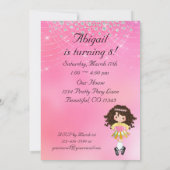 Gepersonaliseerde Ierse danseres Brunette Girl Bir Kaart (Achterkant)