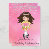 Gepersonaliseerde Ierse danseres Brunette Girl Bir Kaart (Voorkant / Achterkant)