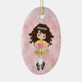 Gepersonaliseerde Ierse danseres Brunette Girl Keramisch Ornament (Rechts)