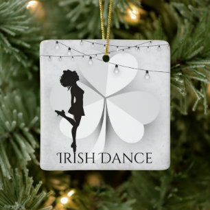 Gepersonaliseerde Ierse dansersklok Dance Kerstmis Keramisch Ornament