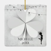 Gepersonaliseerde Ierse dansersklok Dance Kerstmis Keramisch Ornament (Achterkant)