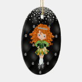 Gepersonaliseerde Ierse dansroodkopmeester kerst Keramisch Ornament (Rechts)