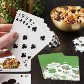 Gepersonaliseerde Ierse groene klaver St Patricks Pokerkaarten (Insitu)