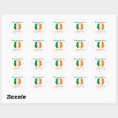 Gepersonaliseerde Ierse Kiss Me Ik Ben Crotty Ronde Sticker (Vel)