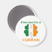 Gepersonaliseerde Ierse Kiss Me I'm Curran Magneet (Voorkant / Achterkant)