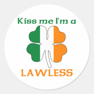 Gepersonaliseerde Ierse kus me ik ben wetteloos Ronde Sticker