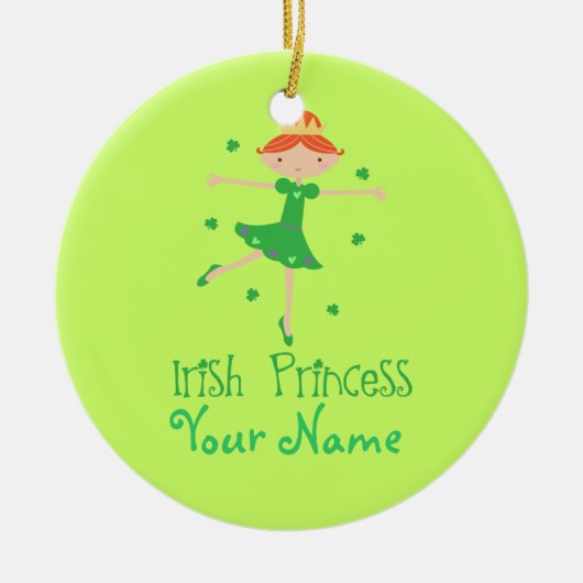 Gepersonaliseerde Ierse prinses Ornament Keepomwil (Voorkant)
