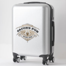 Gepersonaliseerde Ierse pub Extra Large Clear Sticker