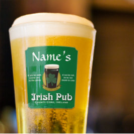Gepersonaliseerde Ierse pub pint Glas