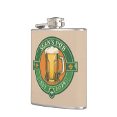 Gepersonaliseerde Ierse Pub Sign met aangepaste na Heupfles (Links)